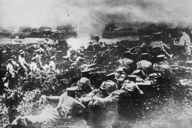 единственная фотография обстрела Ивановки японскими войсками